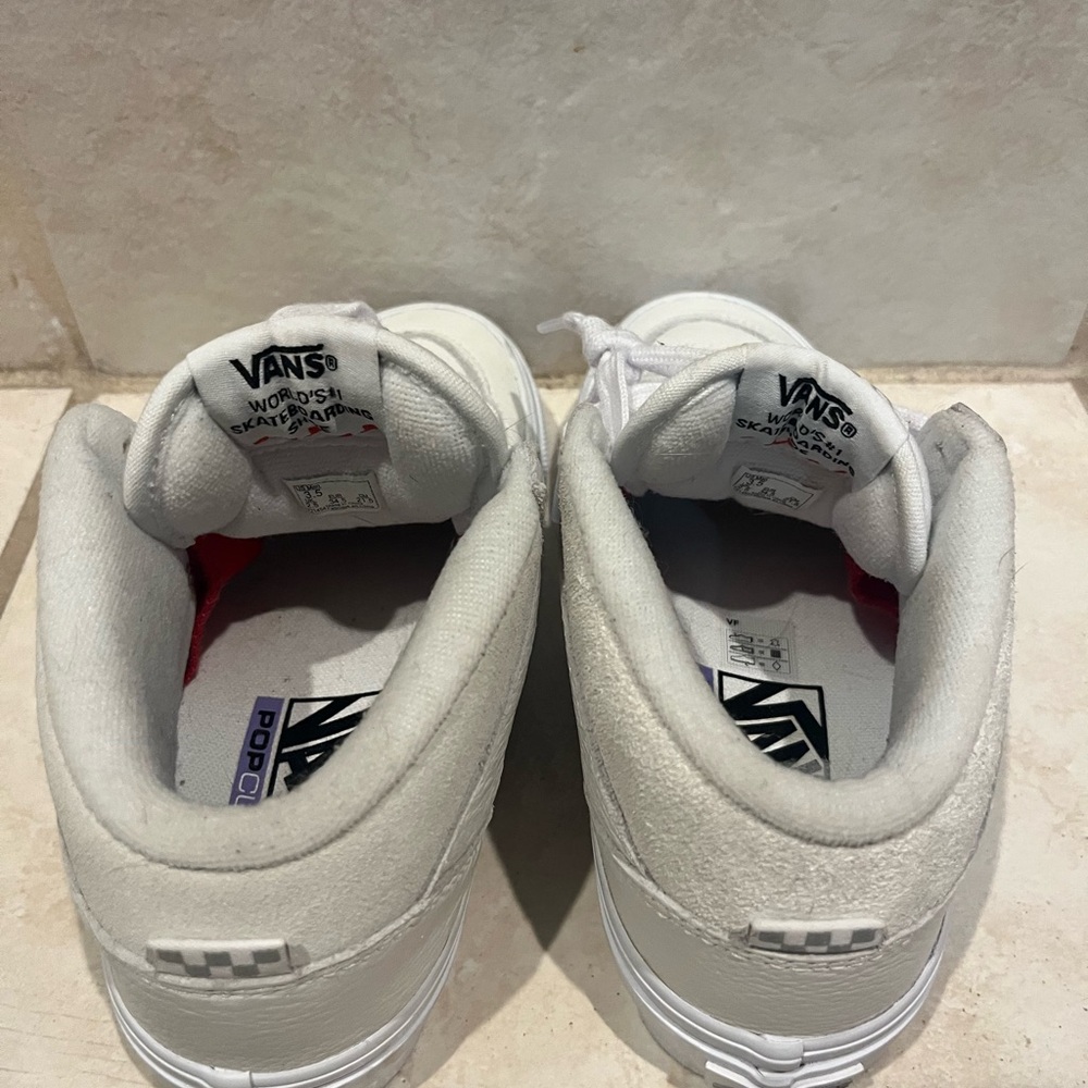 Vans Kids White Half Cab Sneakers - Picture 2 of 5